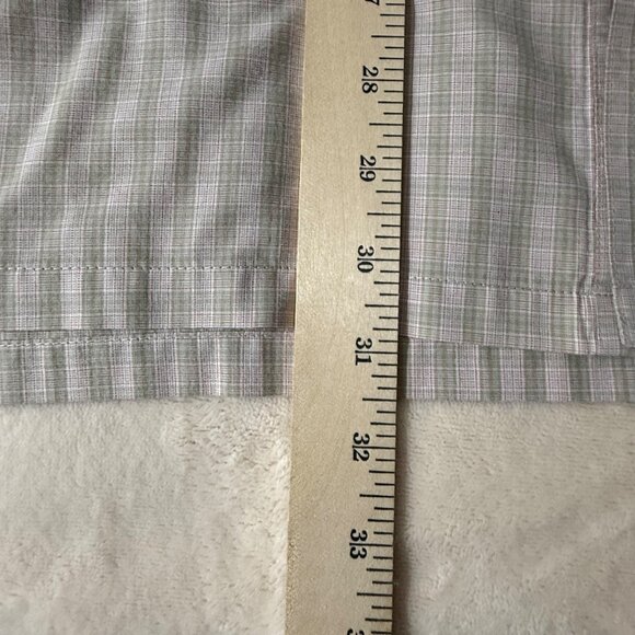 Patagonia Shirt Men's XXL Button-Up‎ Long Sleeve Vented Back Pockets Plaid Beige - Picture 13 of 13